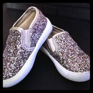 Little Girl Sparkle Slip Ons